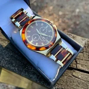 Vernier | Accessories | Nwt Vernier Faux Tortoise Gold Watch  display picture 3